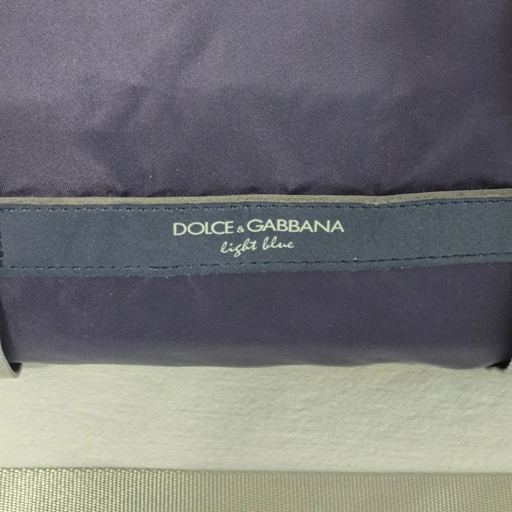Dolce & Gabbana Navy Blue Medium Sz Heavy Nylon Duffle Bag Large Zipper